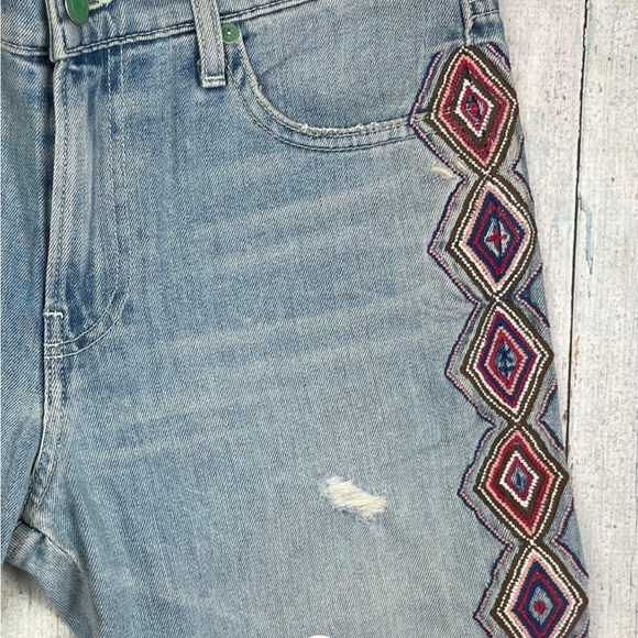 SANDRINE ROSE Size 27 Light Embroidered Skinny Boyfriend Jeans - Picture 5 of 7